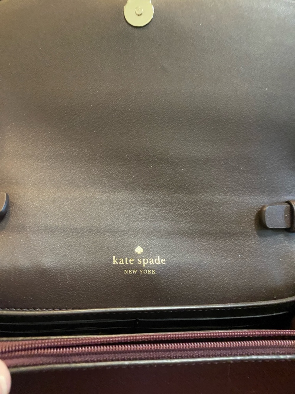 kate spade Two-Tone Blush Pink and Dark Purple Crossbody Bag - Picture 5 of 7
